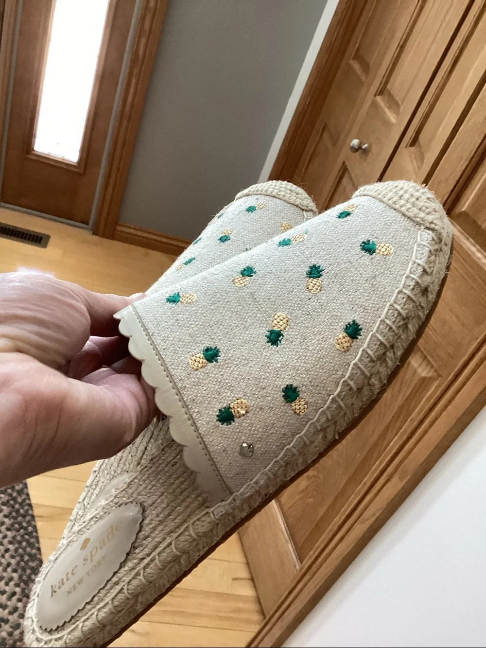 Kate Spade Rosie pineapple espadrille flats